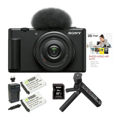 Sony ZV-1F Vlog Camera for Content Creators and Vloggers (Black) with Vlogger Accessory Kit Bundle