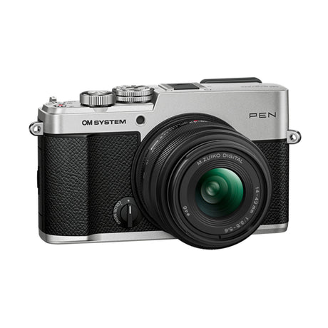 OM SYSTEM PEN Mirrorless Camera (Silver) with M.Zuiko 14-42mm Lens