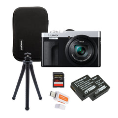 Panasonic LUMIX ZS99 30x Zoom Point Compact Digital Camera (Silver) and Memory Card Bundle