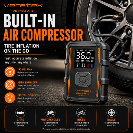 Veratek V8 Pro Air (Gray, Orange, Black) Infog_2