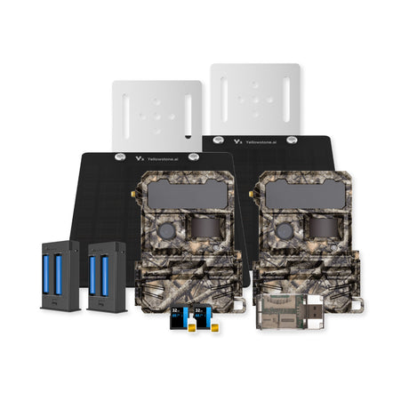 Yellowstone Y2 Trail Camera Bundle with Battery, Solar Panel, Card Reader, and Accessories (2-Pack) - 1