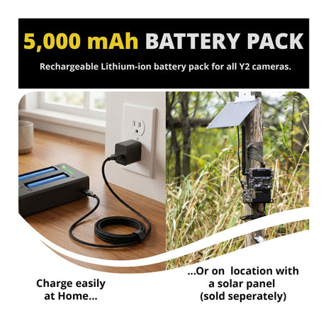 Yellowstone Y2 4G LTE Trail Camera Bundle with 5,000 mAh Battery Pack, Card Reader, and Accessories - 6