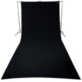 Westcott 138 Wrinkle-Resistant 9x20' Rich Black Backdrop