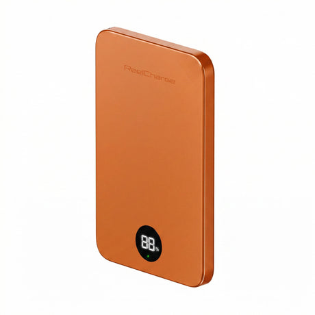 ReelCharge ReelSafe Solid State 5,000 mAh Qi2 Wireless Power Bank (Orange)