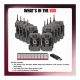 Stealth Cam Deceptor Dual Network Trail Camera (10 Pack) Bundle with 32GB Memory Card & Card Reader - 9
