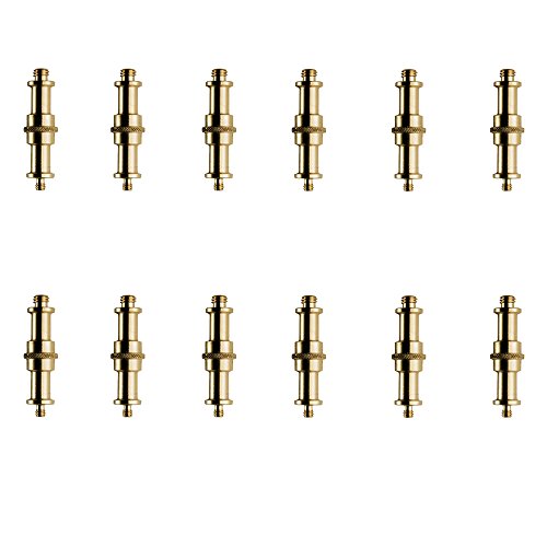 Manfrotto Double End Stud 1/4-Inch-20 and 3/8-Inch-16 Adapter Spigot (12-Pack)