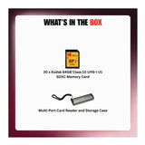 Kodak 64GB Class 10 UHS-I U1 SDXC Memory Card with Card Reader and Storage Case - 9