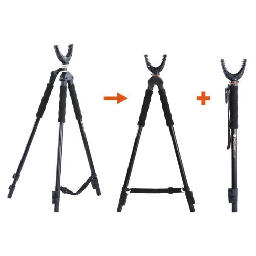 Vanguard Quest T62U 62in 3-in-1 Tripod,Bi-Pod,Monopod Shooting Stick with U Yoke