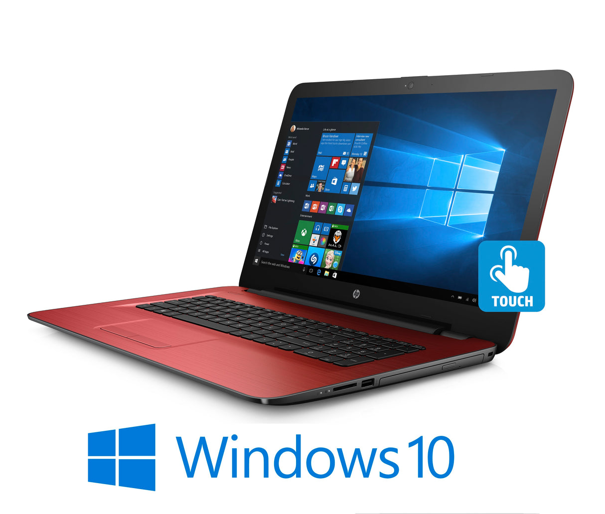 HP Notebook 15-AY013DS, Quad-Core, 4GB, 1TB, 15.6 Touchscreen, Win 10 Laptop