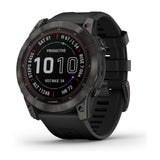 Garmin Fenix 7X Sapphire Solar GPS Smartwatch with Black Band (Carbon Gray)