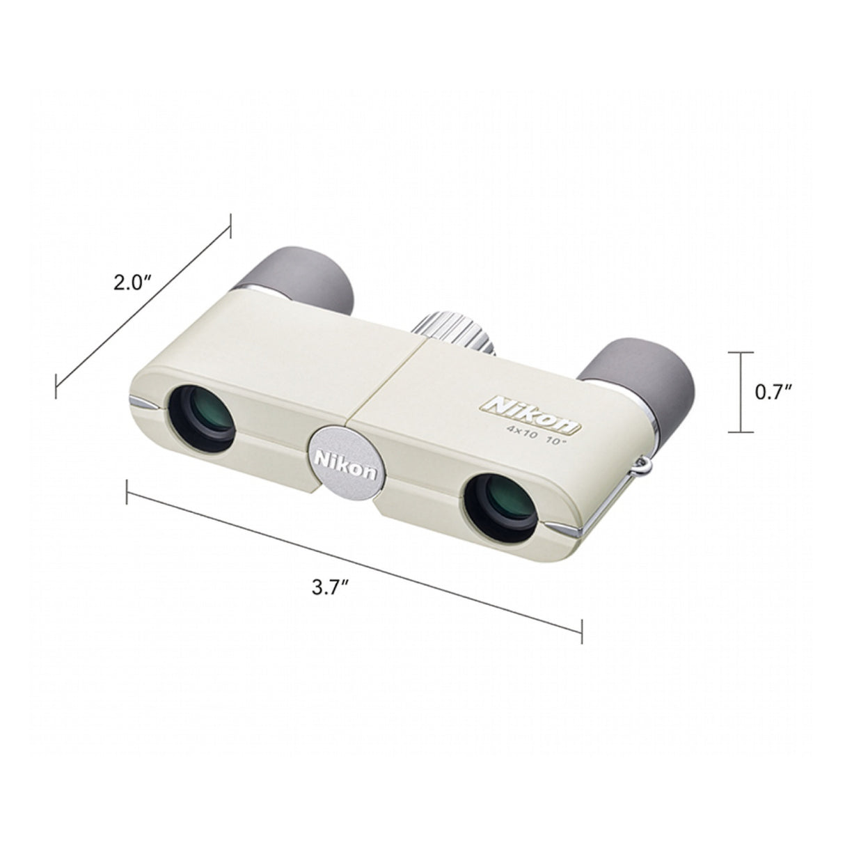 Nikon 4x10D CF 4x Lightweight Pocket Binocular (Ivory White)