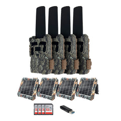 Browning Defender Wireless Pro Scout Max HD-DV Trail Camera (4 Pack) Bundle with Accessories
