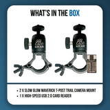 Slow Glow Maverick T-Post Trail Camera Mount Bundle with High-speed Card Reader - 5