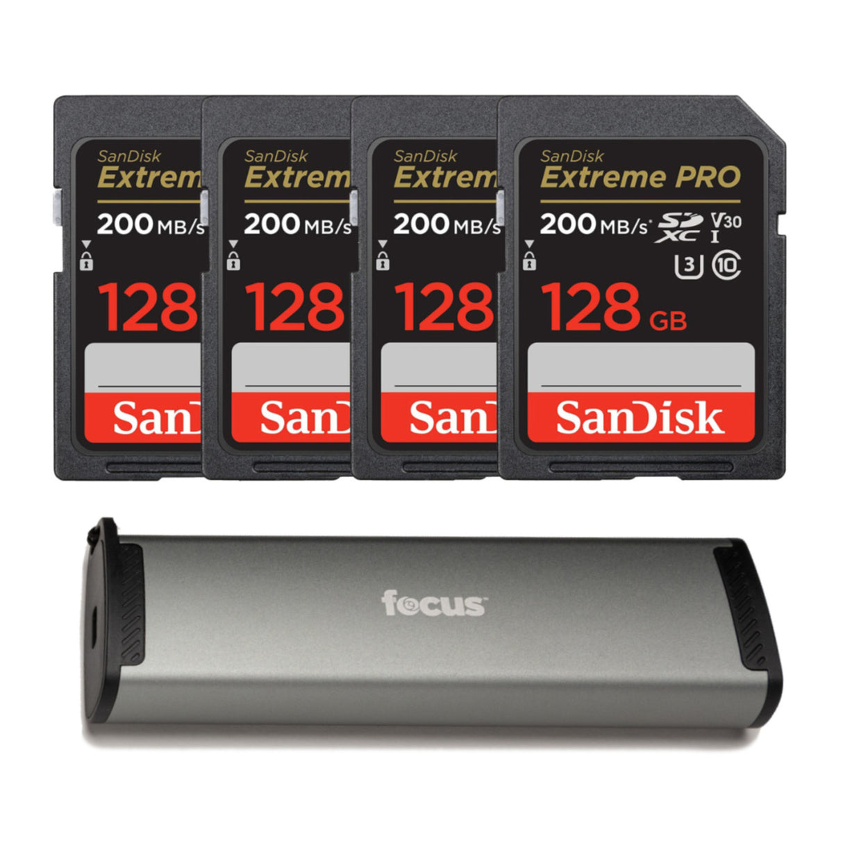 SanDisk 128GB Extreme PRO 170 MB/s UHS-I SDXC Memory Card Bundle with Storage Carrying Case