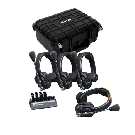 Hollyland Solidcom SE Global 4S 4-Person Single-Ear Headset Intercom System (2.4 GHz) with Hard Case - 1