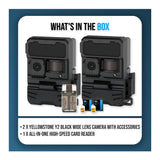 Yellowstone Y2 Black Wide Lens Camera Bundle with Card Reader, and Accessories (2-Pack) - 9