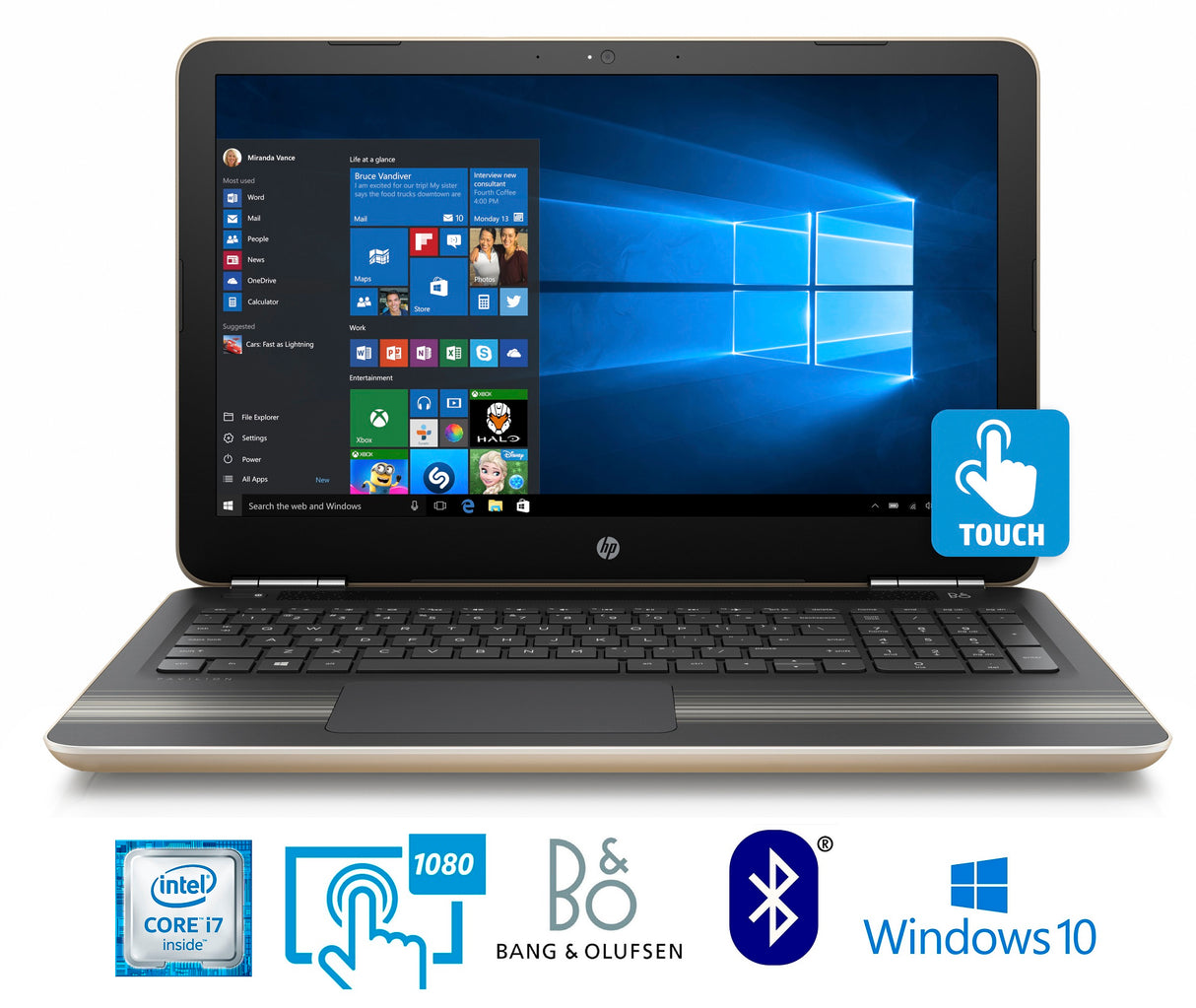 HP Pavilion 15, Intel Core i7-6500U, 12GB, 15.6” Full HD Touchscreen Laptop