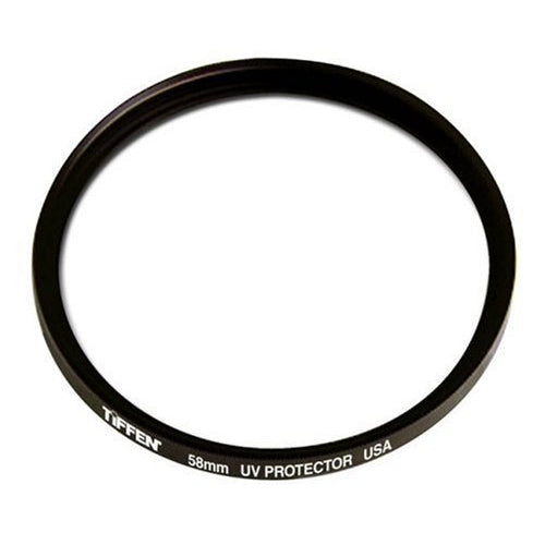 Tiffen 58mm UV Protector Lens Filter with Focus Lens Cleaning Brush Bundle