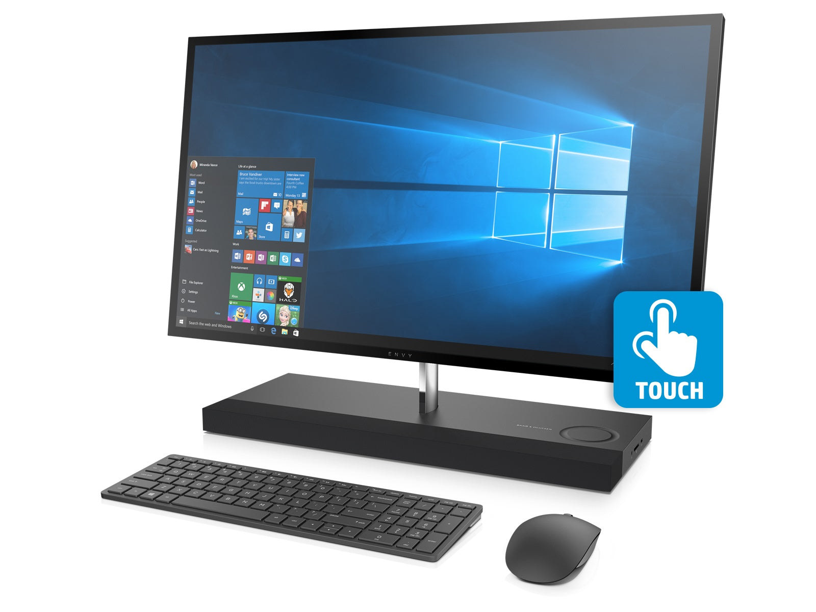 HP Envy 27-b114 Core i7-7700T 27” QHD Touch Screen 256GB SSD All