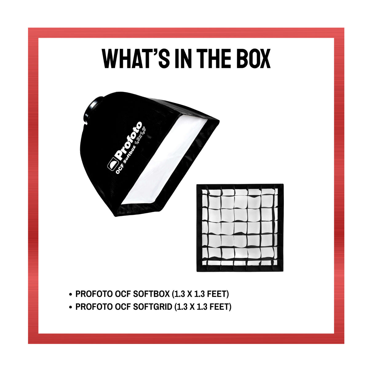 Profoto OCF Softbox 1.3x1.3 Ft. and Softgrid Bundle - 9