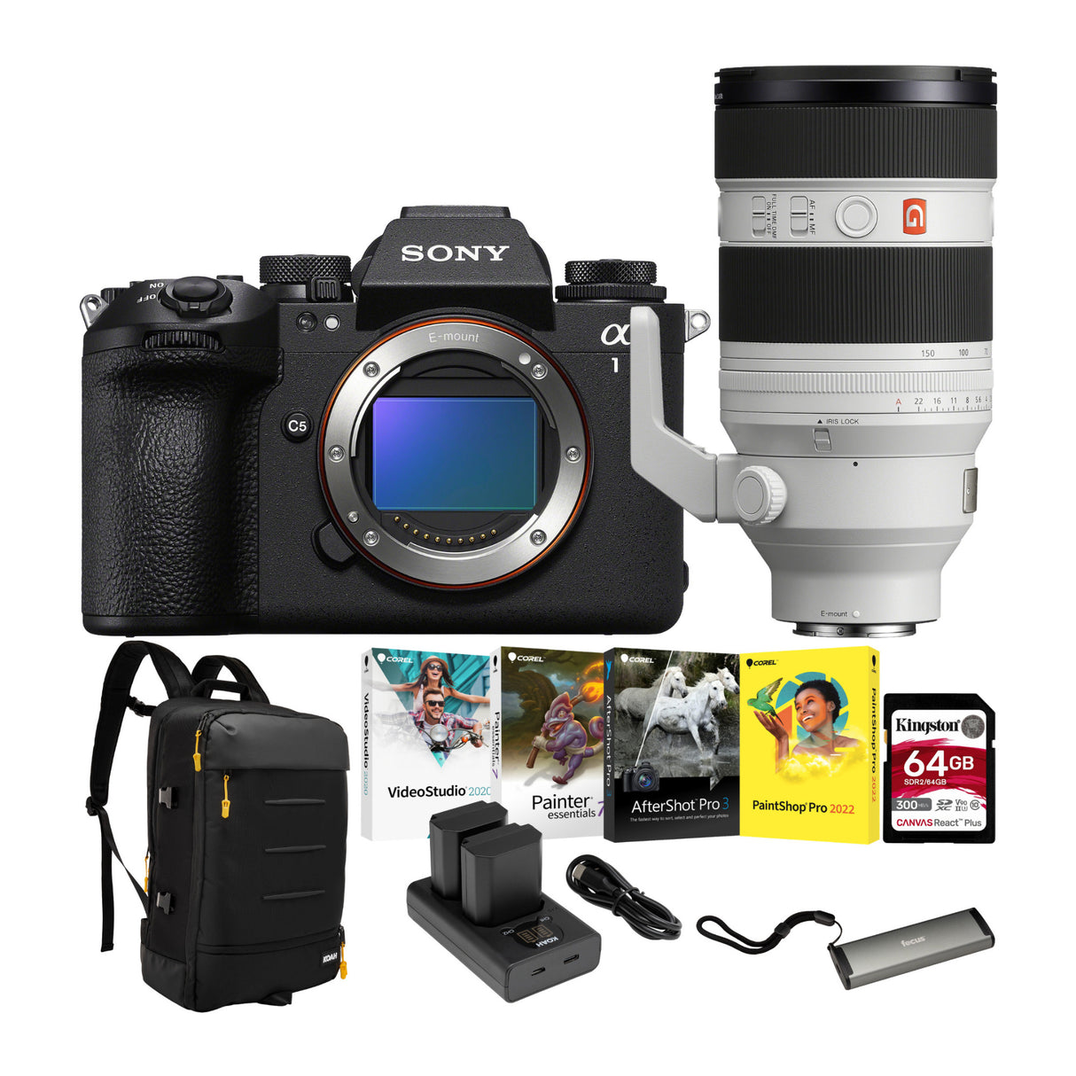 Sony Alpha 1 Mark II Mirrorless Lens Camera with FE 50-150mm F2 GM Lens Bundle - 1