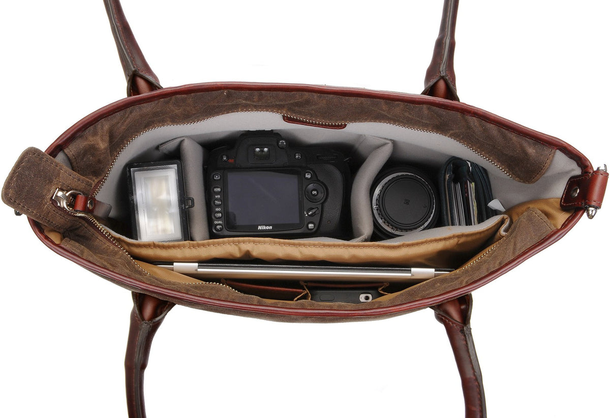 ONA Capri Camera and Laptop Shoulder Tote Bag (Field Tan)