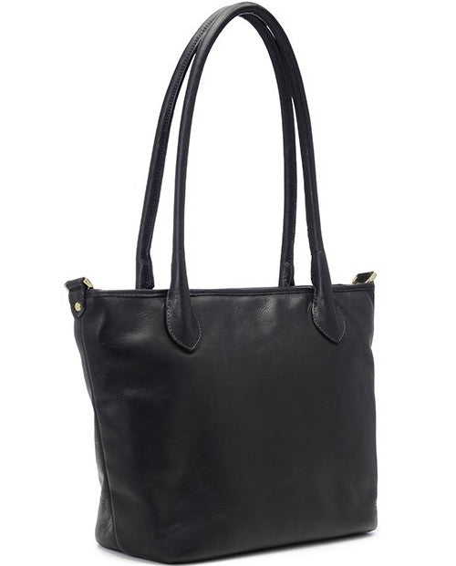 ONA Leather Capri Camera and Laptop Shoulder Tote Bag (Black)