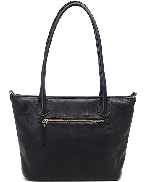 ONA Leather Capri Camera and Laptop Shoulder Tote Bag (Black)