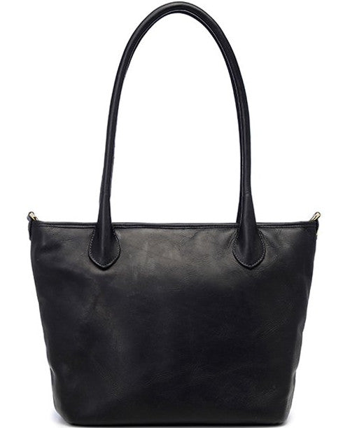 ONA Leather Capri Camera and Laptop Shoulder Tote Bag (Black)