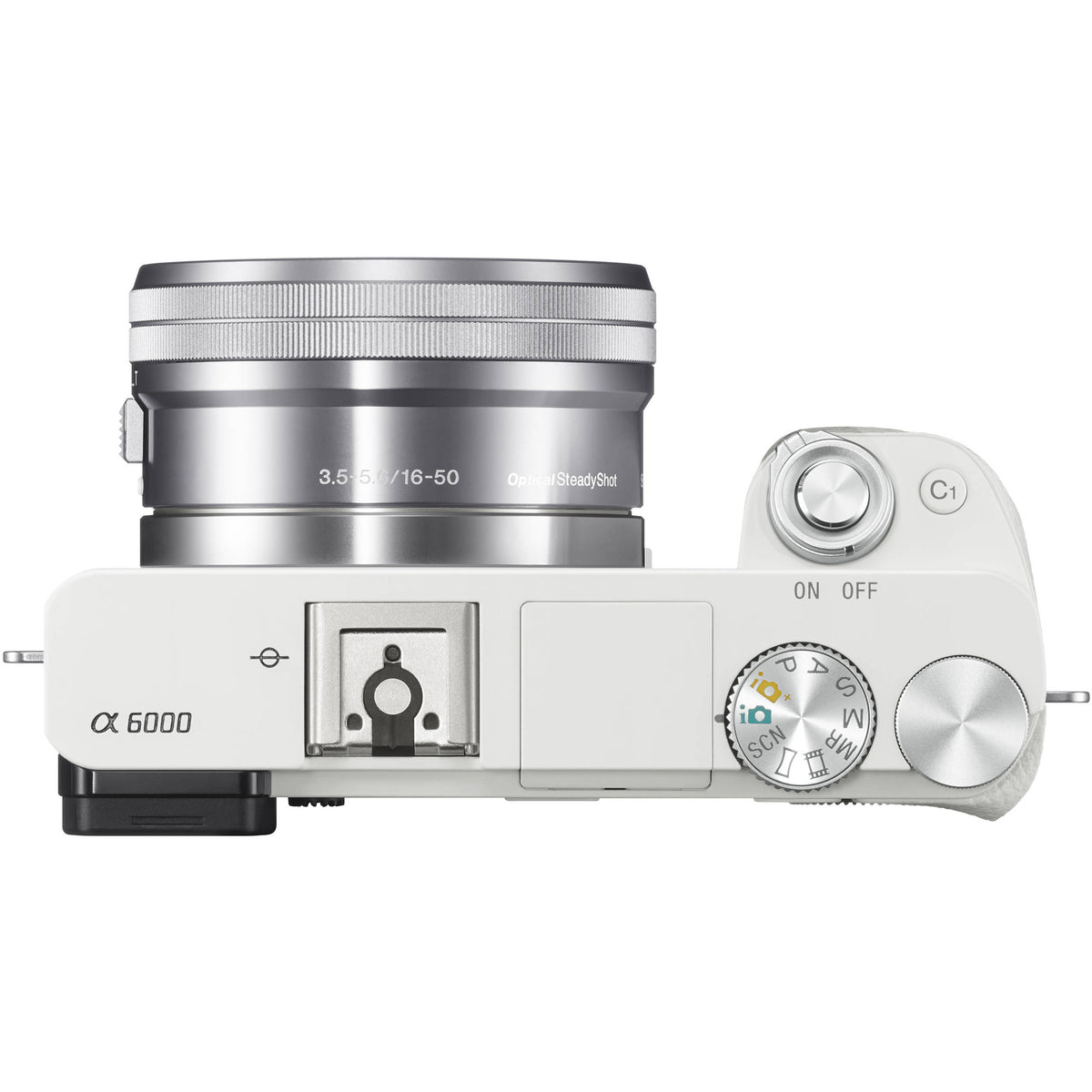 Sony Alpha a6000 24.3MP Mirrorless Digital Camera with 16-50mm Lens (White)