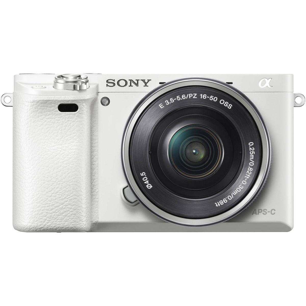 Sony Alpha a6000 24.3MP Mirrorless Digital Camera with 16-50mm Lens (White)