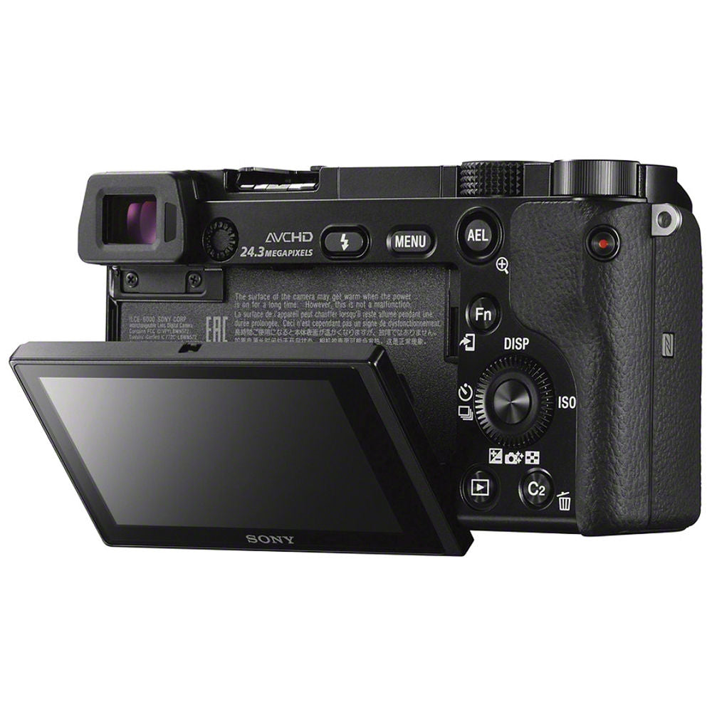 Sony Alpha a6000 24.3MP Mirrorless Digital Camera with 16-50mm OSS Lens (Black)