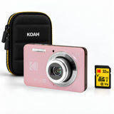 Kodak PixPro Friendly Zoom FZ55 16MP 1080p FHD Digital Camera (Pastel Pink) Bundle with Accessories