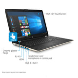 HP 17-bs021ds Intel Core i3-7100, 2TB HDD, 17.3” HD+ Touch-Screen Laptop (Gold)