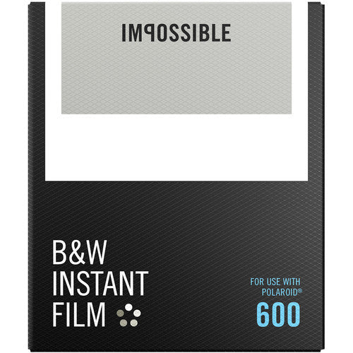 Impossible B&W Instant Film for 600 (White Frame/8 Exposures) 5-Pack