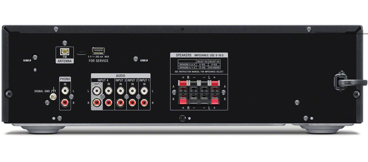 Sony 2 Channel Stereo Receiver with Phono Inputs and Bluetooth Connectivity