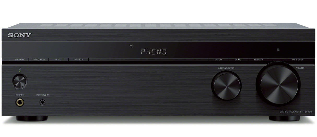 Sony 2 Channel Stereo Receiver with Phono Inputs and Bluetooth Connectivity