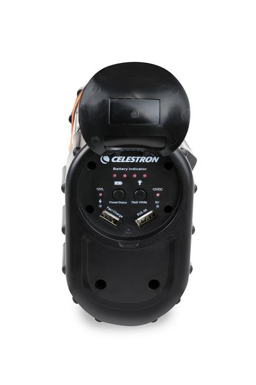 Celestron PowerTank Lithium Pro Power Pack with LED Panel, Telescope Power Port, and 2 USB Ports