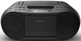 Sony Stereo CD/Cassette Boombox Home Audio Radio (Black)