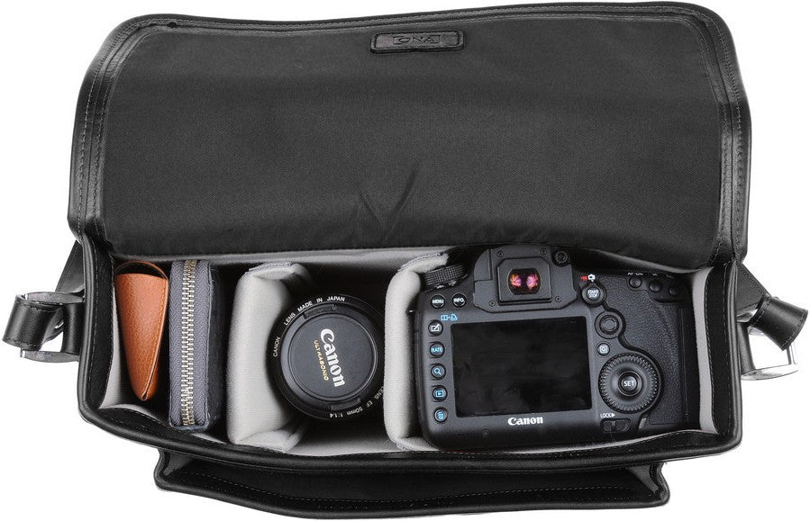 ONA Brooklyn Shoulder Messenger Bag (Black)