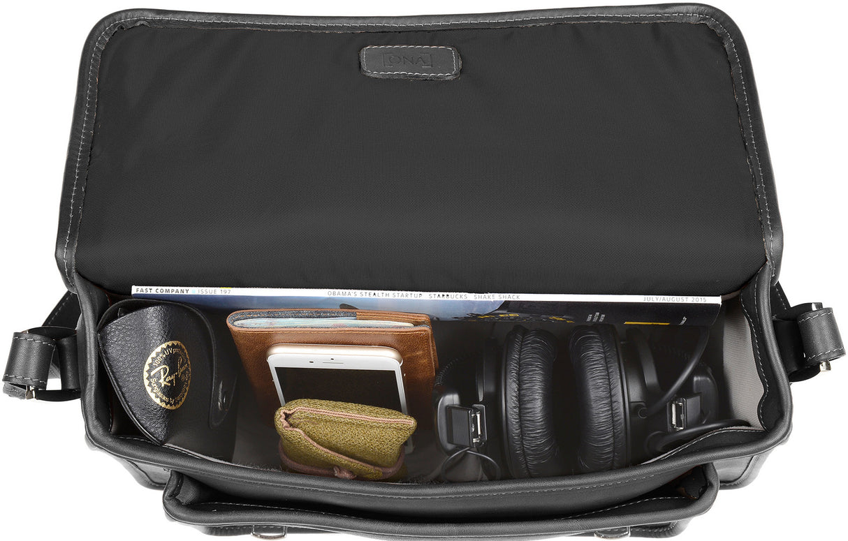 ONA Brooklyn Shoulder Messenger Bag (Black)