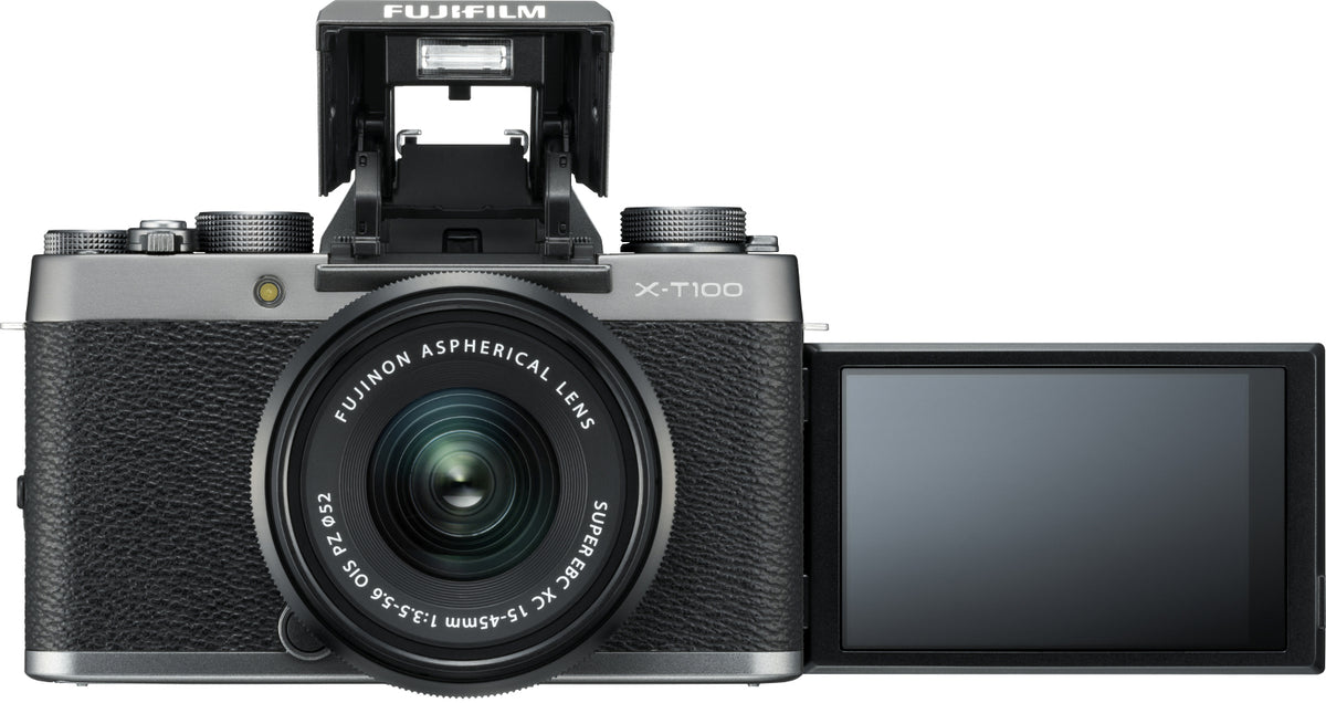 Fujifilm X-T100 Mirrorless Digital Camera (Dark Silver)