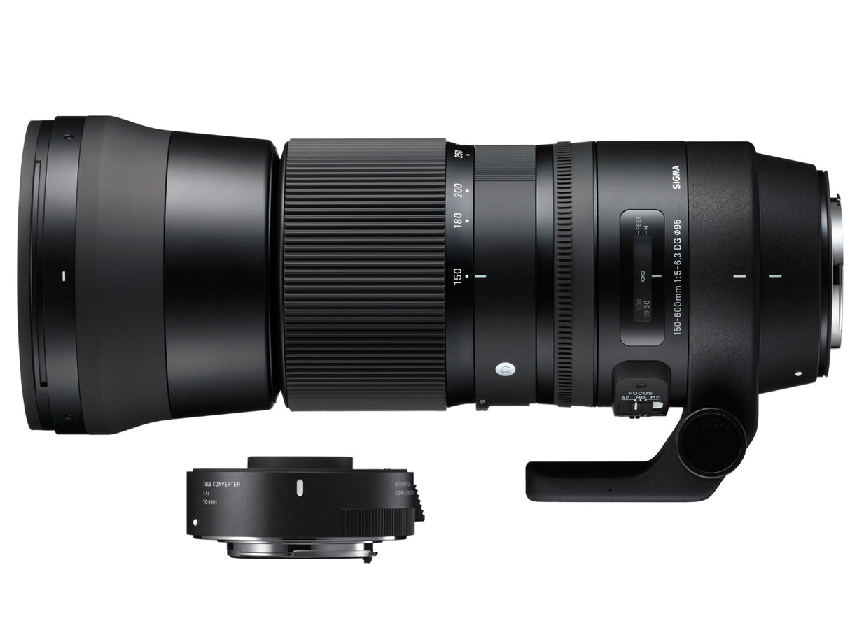 Sigma 150-600mm f/5-6.3 DG OS HSM Contemporary  with TC-1401 Teleconverter for Canon EF