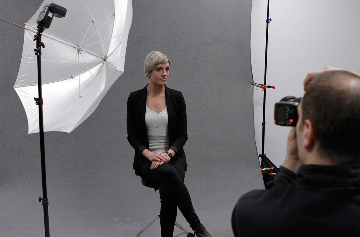 Westcott Optical White Satin Diffusion Standard Umbrella (45")