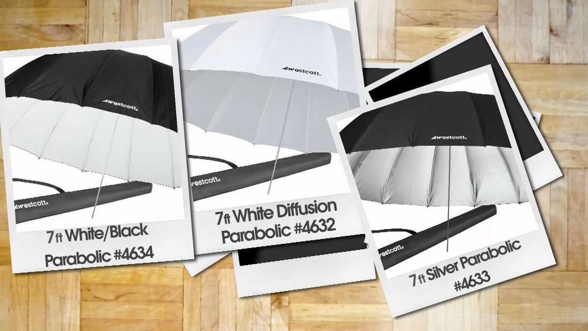 Westcott White Diffusion Parabolic Standard Umbrella (7')
