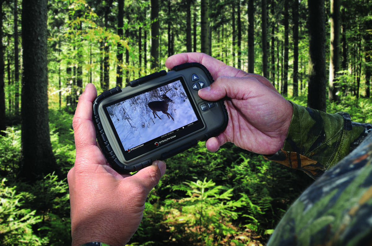 Stealth Cam P18 7 MP Compact Scouting Cameras (4-Pack) with Holders and Viewer