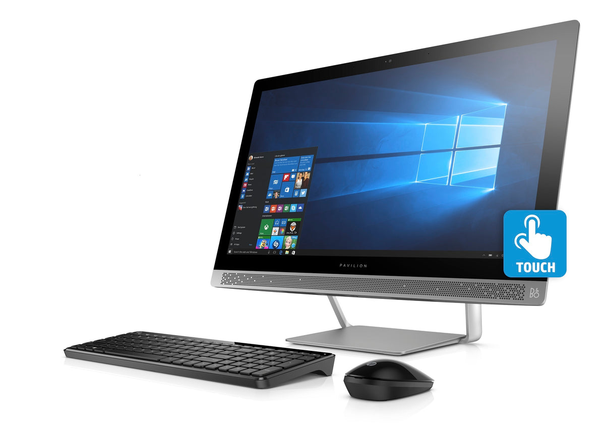 HP Pavilion 24-b229c 23.8" Full HD Touch All-in-One PC, Intel Core i5-7400T, 12GB RAM (Refurbished)
