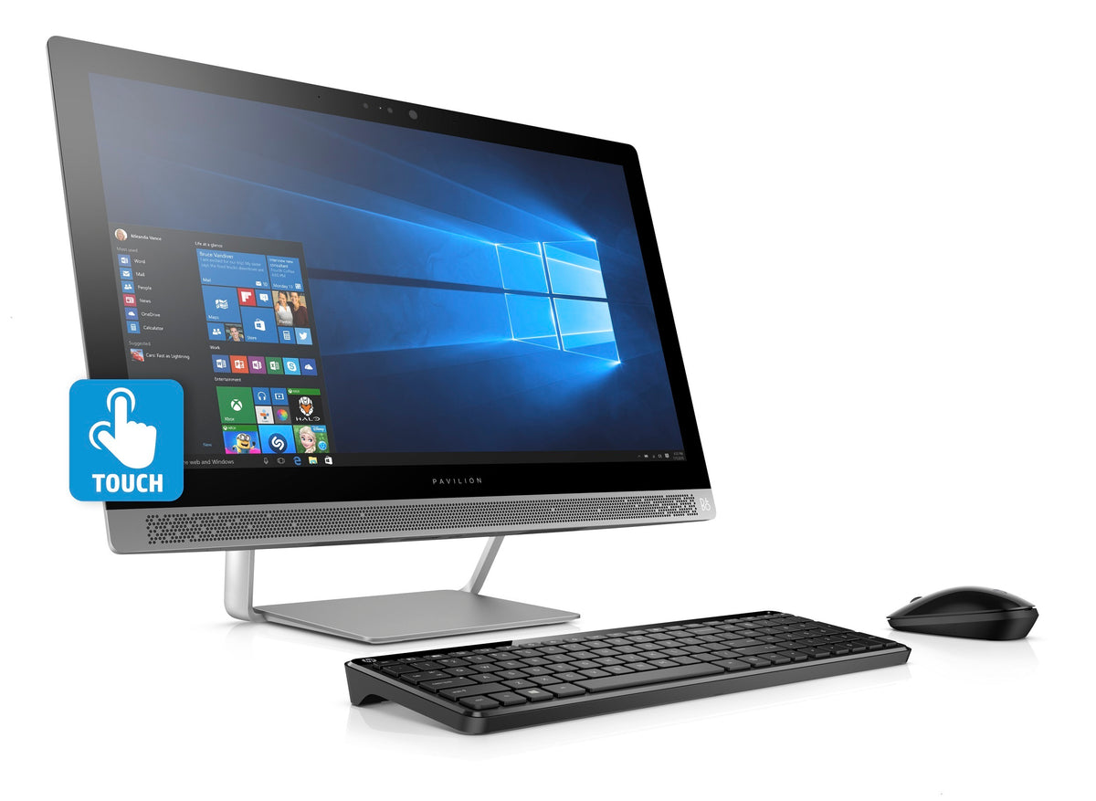 HP Pavilion 24-b229c 23.8" Full HD Touch All-in-One PC, Intel Core i5-7400T, 12GB RAM (Refurbished)