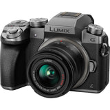 Panasonic LUMIX G7 Mirrorless Camera (Silver) with 14-42mm Lens and Koah Mic Bundle