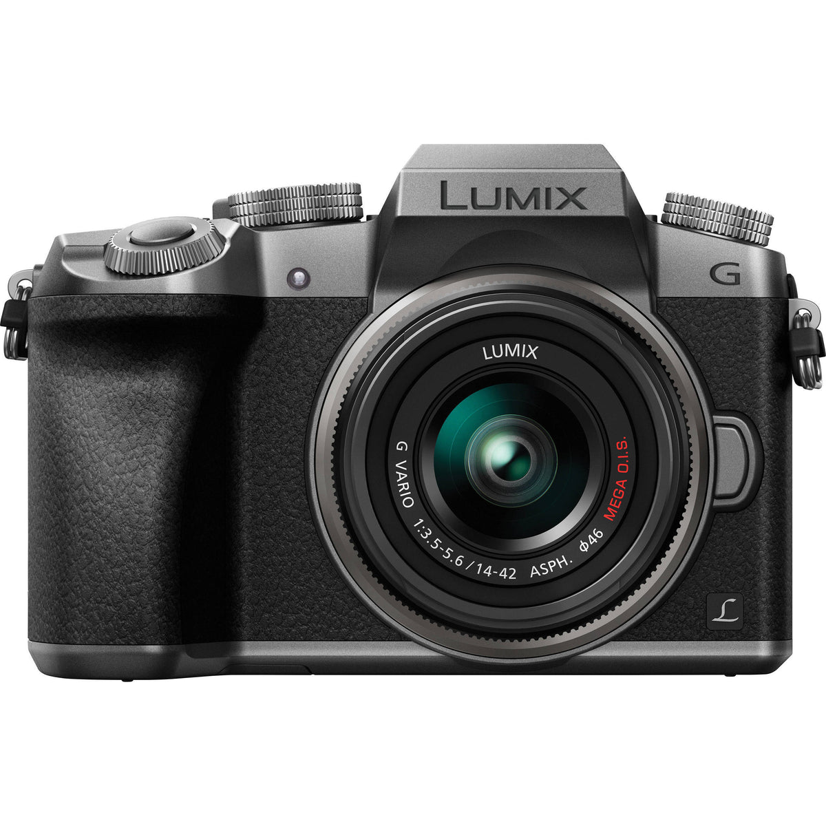Panasonic LUMIX G7 Mirrorless Camera (Silver) with 14-42mm Lens and Koah Mic Bundle